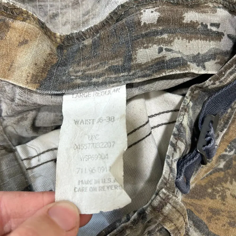 Liberty Vtg Mens Sz Large 36-38 Realtree Camouflage Baggy Cargo Pants Gorpcore